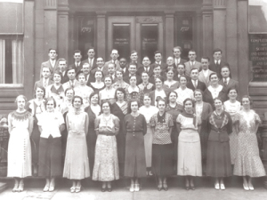 PSOB's Class of 1935 with Ed's grandmother Evelyn (front row, 3rd from left), and his grandfather Bill (back row, 4th from right)