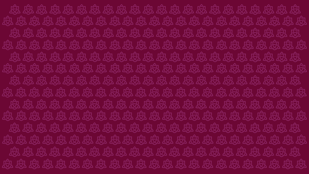 triquetra pattern on maroon background